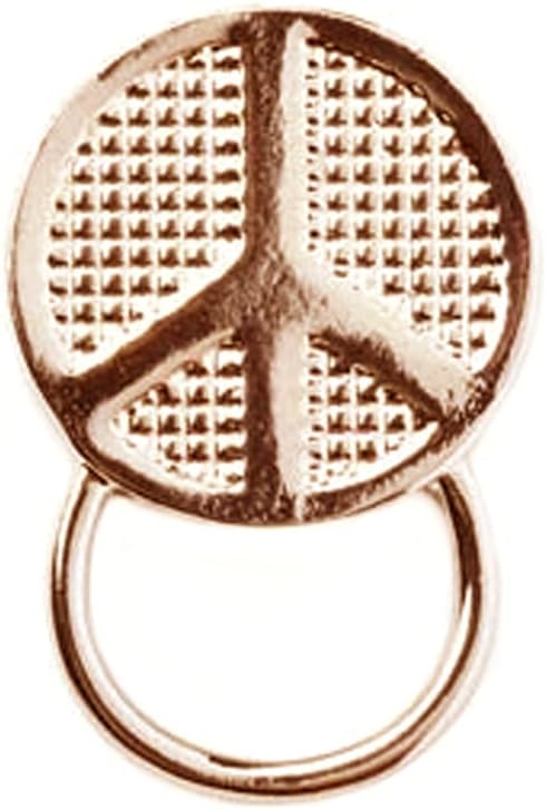 Silver Peace Symbol Magnetic Eyeglass Holder Clip