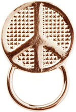 Silver Peace Symbol Magnetic Eyeglass Holder Clip