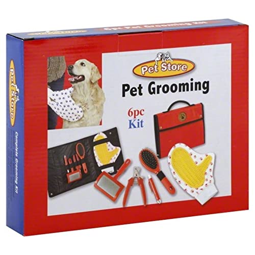 Pet Store Pet Grooming 6 Piece Kit (Red)