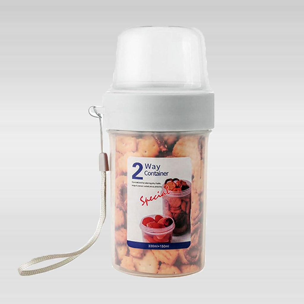 2-Way Meal Prep Container with Detachable Top - 330mL