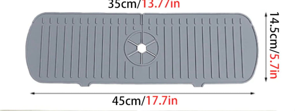 Kitchen Sink Splash Guard - Gray - Medium (17.71" x 5.7")