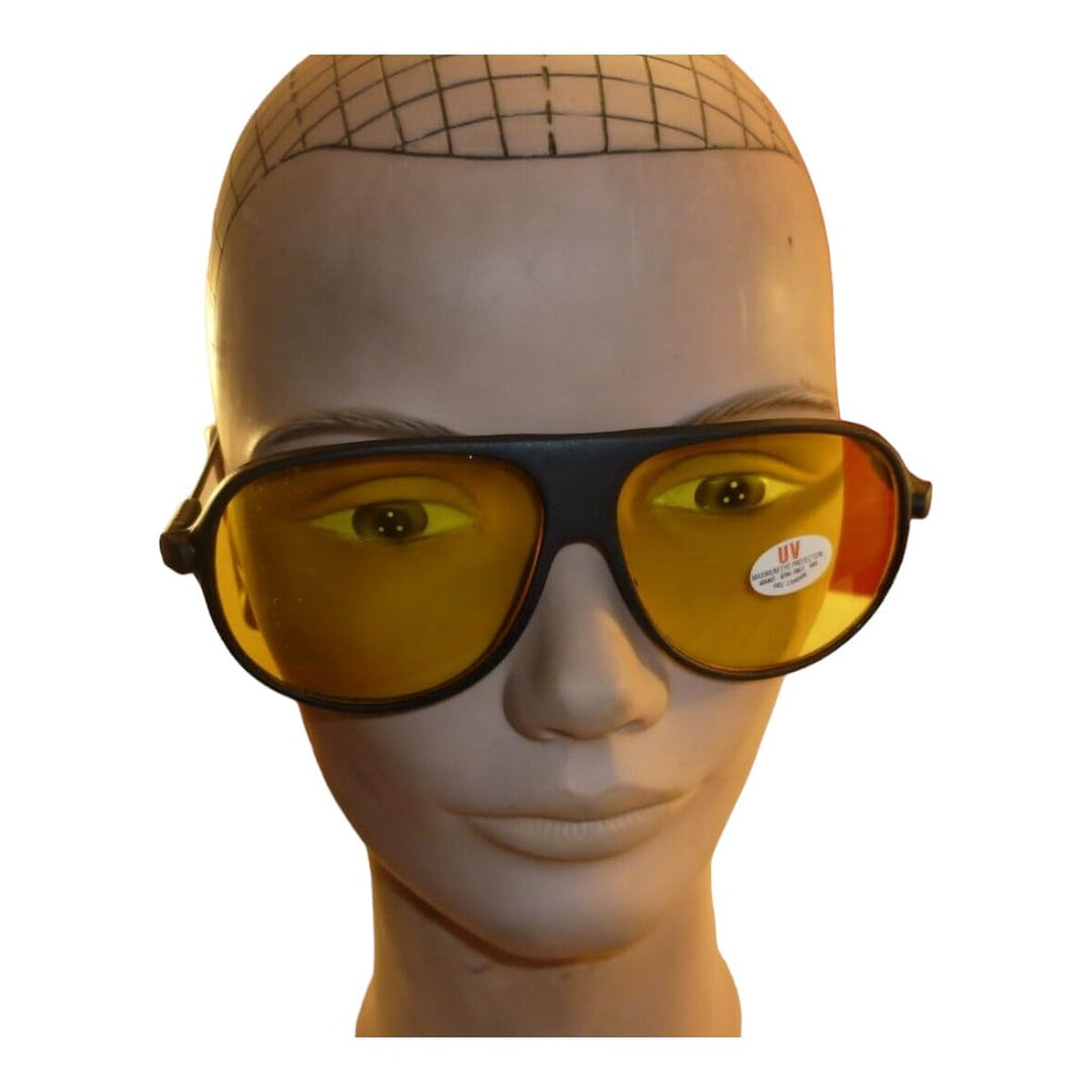 Lifetime Optics Yellow Sunglasses – UV400 Protection, Black Frame