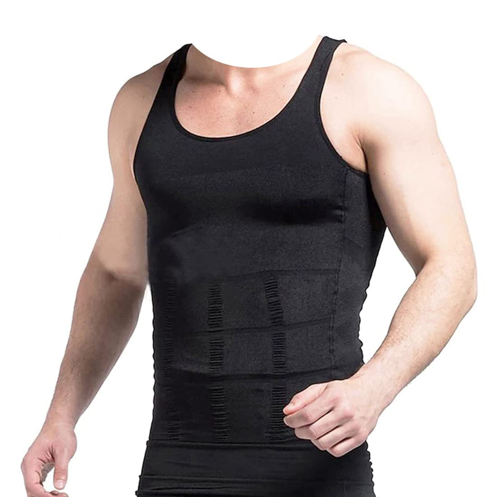 Men's Instant Slimming Undershirt - Black - Med