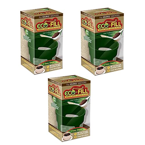 Perfect Pod Eco-Fill Refillable Capsule for K-cup Brewers - 3 Pack