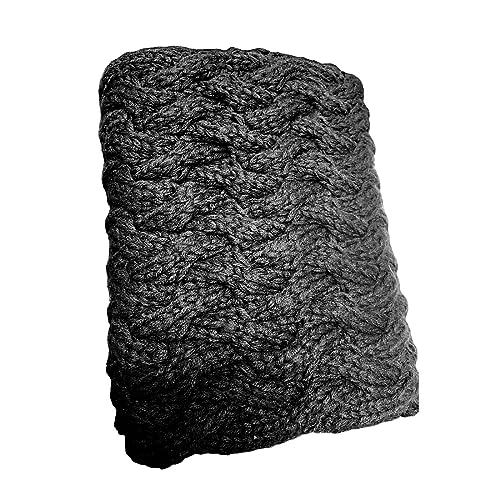 Twist Infinity Scarf (Black) - Luxurious Cable Knit Design for Ultimate Warmth