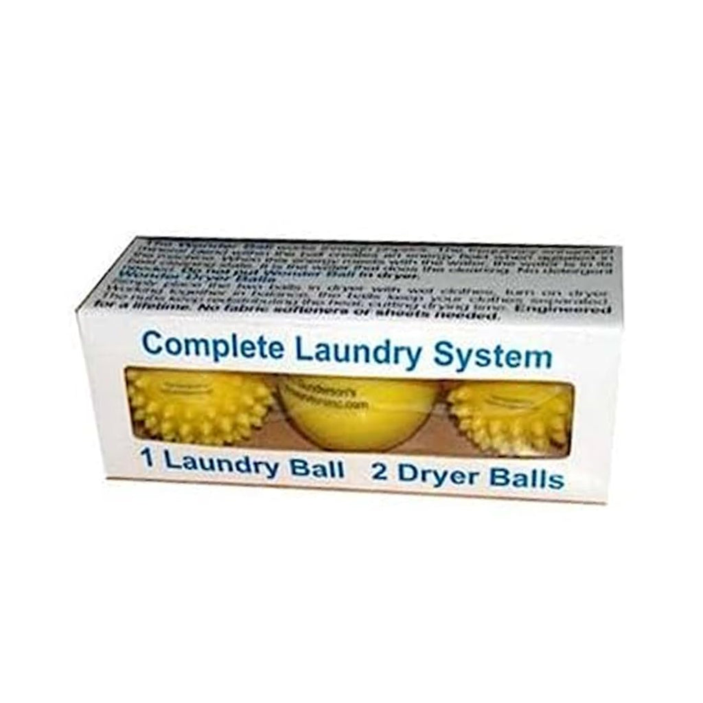 Complete All-Natural Laundry System Balls for Separating Clothes