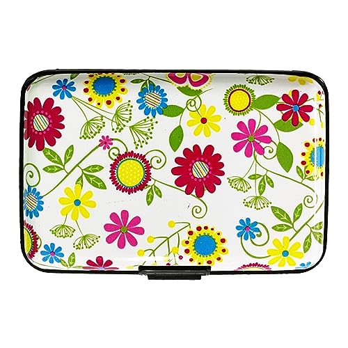 Aluminum Card Wallet - Unique and Durable - Flowers