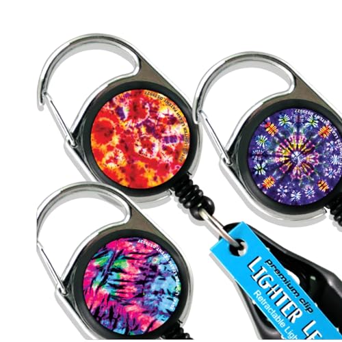 Lighter Leash Retractable Lighter Holder -Tye Dye Series - Standard Size (3)