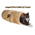 Leopard Print Crinkle Cat Tunnel