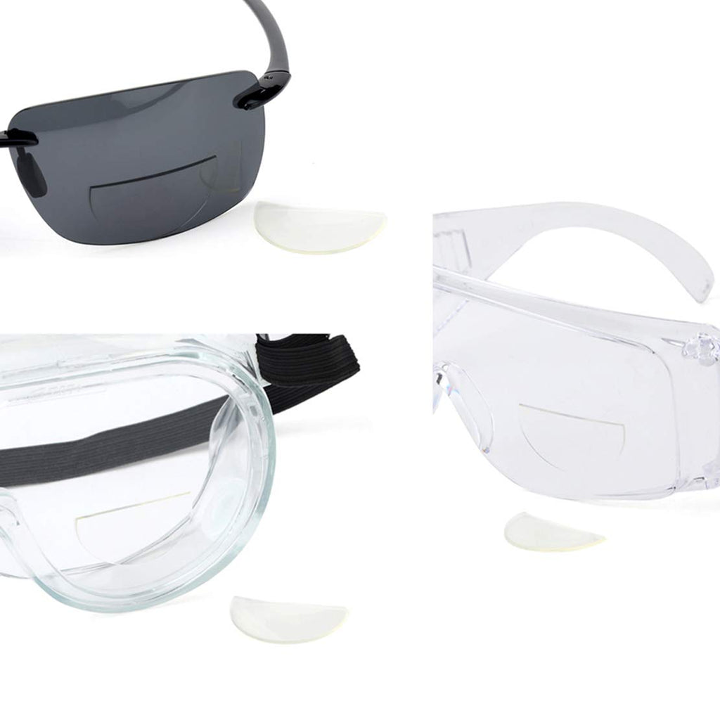 Stick-On Magnification Bifocal Lenses, 2.00+