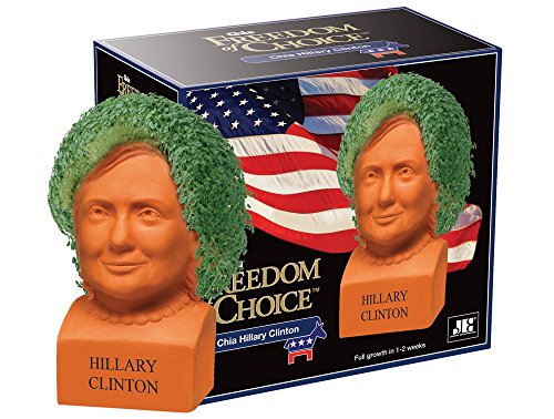 Chia Pet Planter - Freedom of Choice Hillary Clinton- Happy