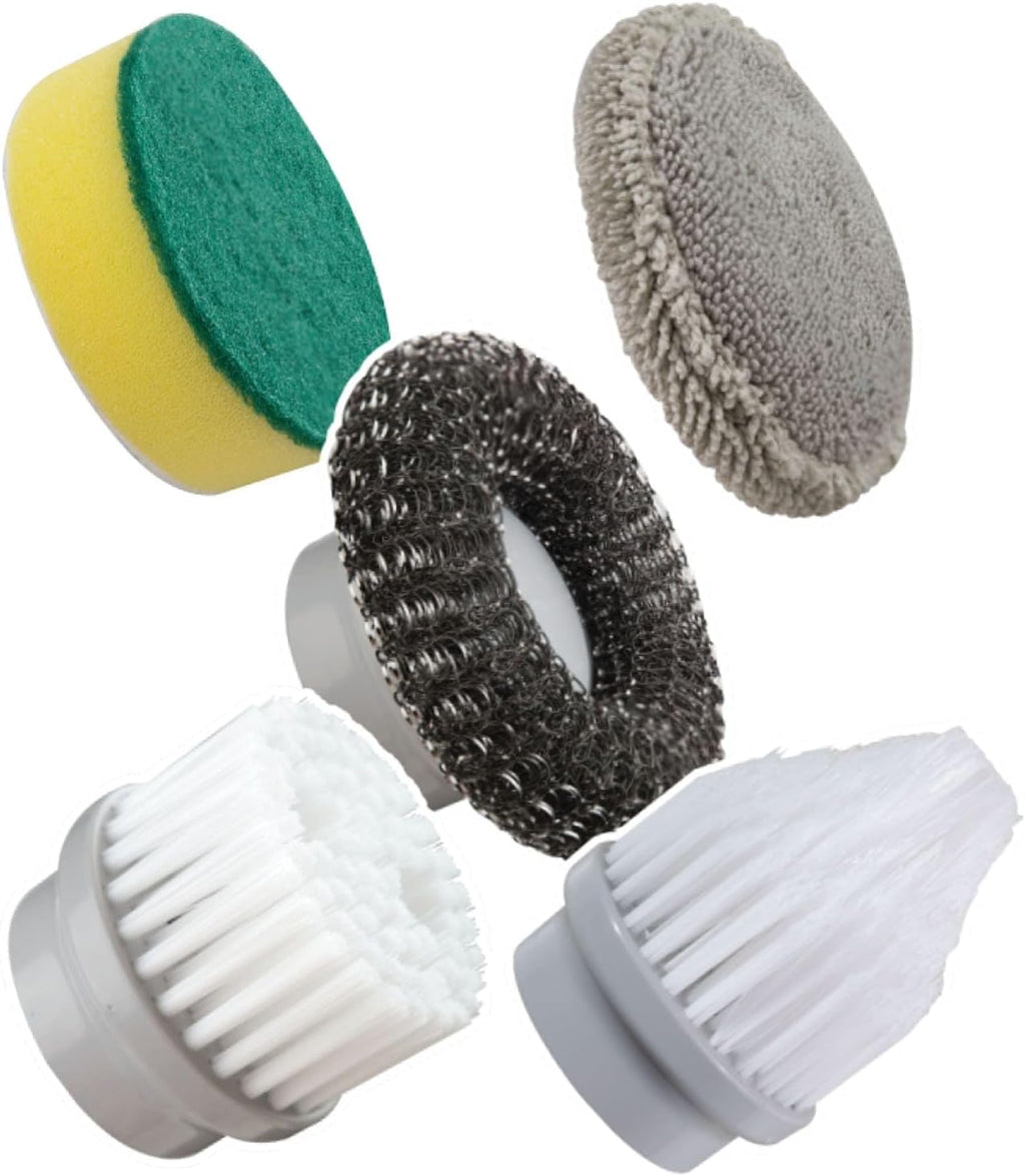 Horsepower Scrubber 5-Pack Premium Replacement Heads for Electric Spin Scrubber