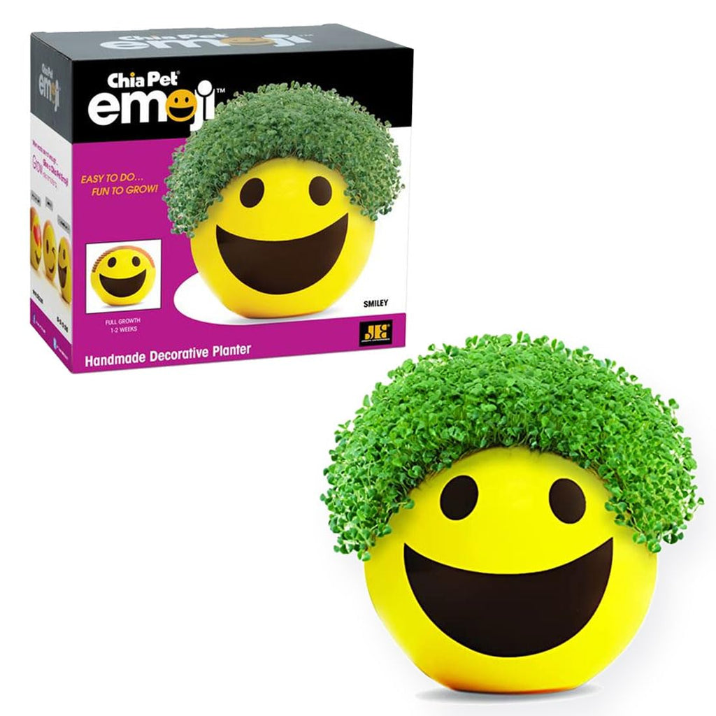Chia Pet Planter - Emoji - Smiley