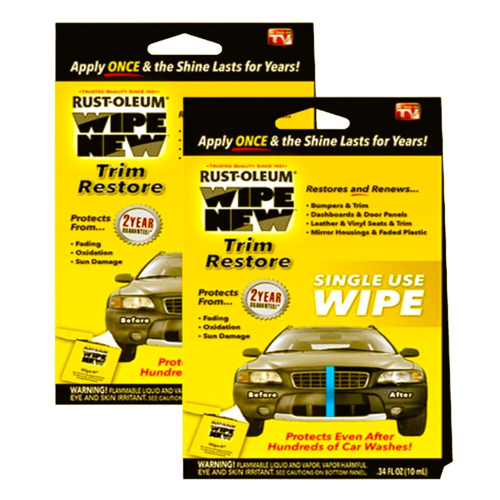 Wipe New Trim Restorer Single Use Wipe Car (2 Pack)