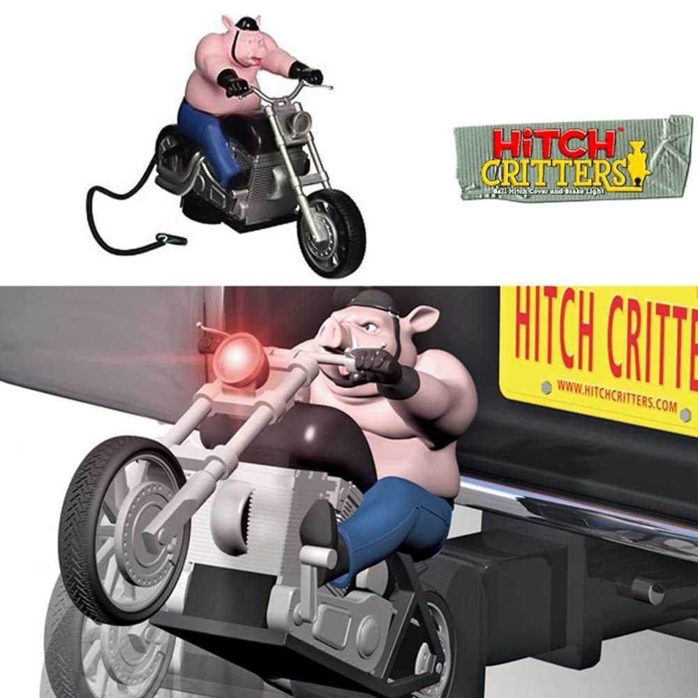 Hitch Critters Animated Ball Hitch Cover and Brake Light - Wheelie Hog
