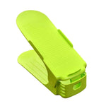 Shoe Double Decker - Efficient Space-Saving Organizer- Green - 4 Pack