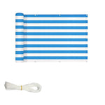 Ideaworks Deck & Fence Privacy Screen- Blue and White Stripes