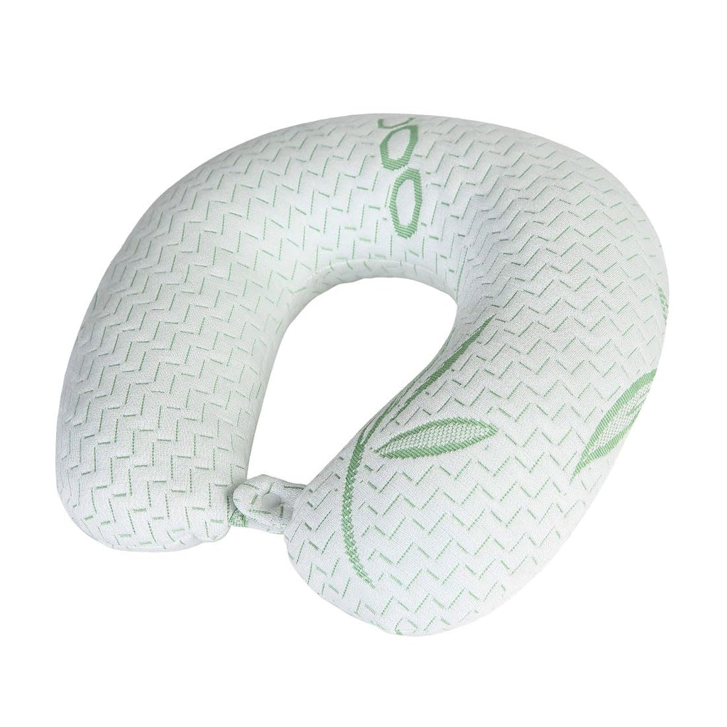 Bamboo Memory Foam Travel Neck Pillow