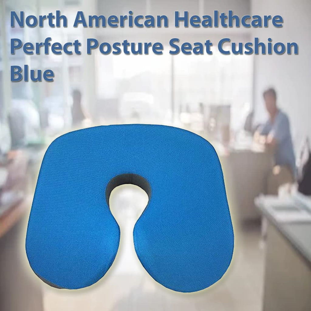 North American Healthcare Perfect Posture Seat Cushion, Blue