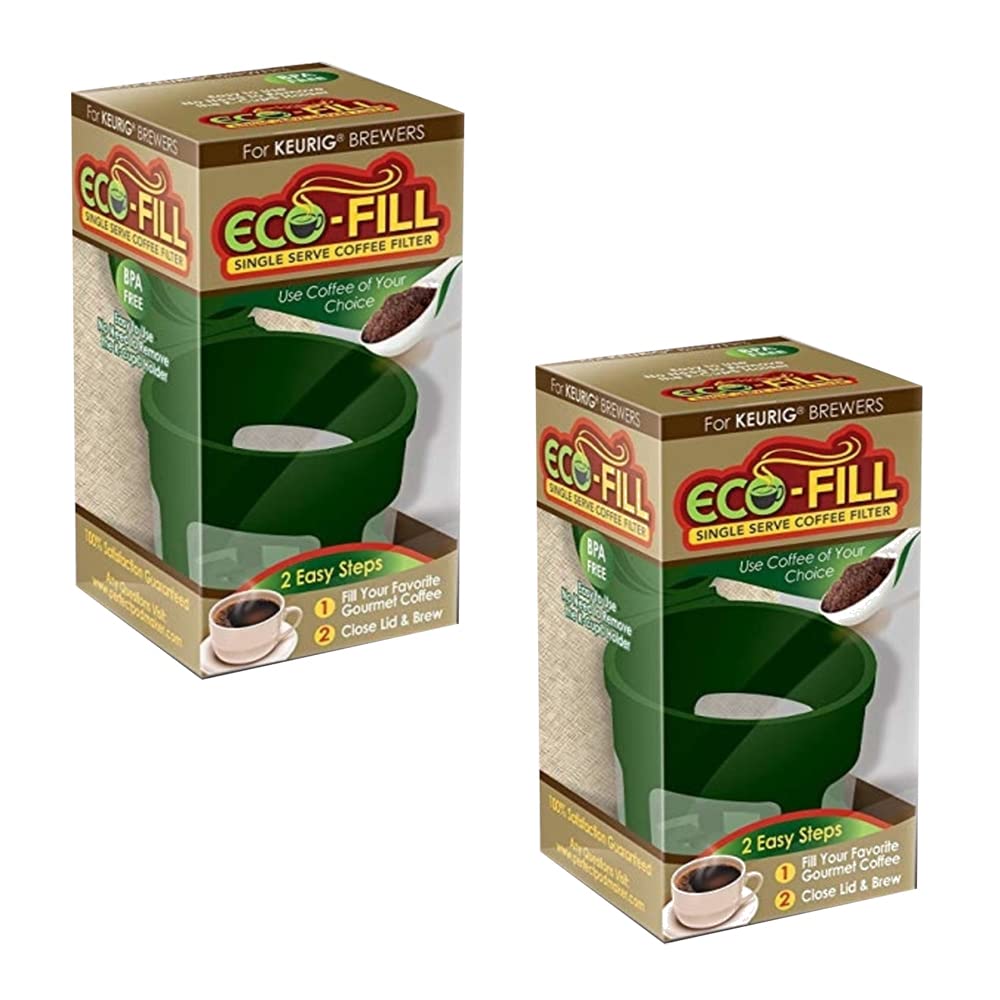 Perfect Pod Eco-Fill Refillable Capsule for K-cup Brewers - 2 Pack