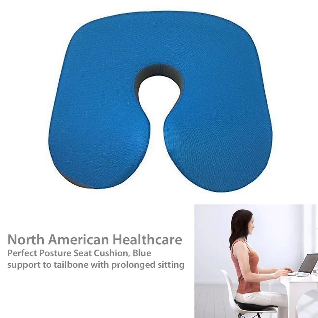 North American Healthcare Perfect Posture Seat Cushion, Blue