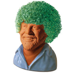 Chia Pet Planter - Bob Ross with Blue Shirt