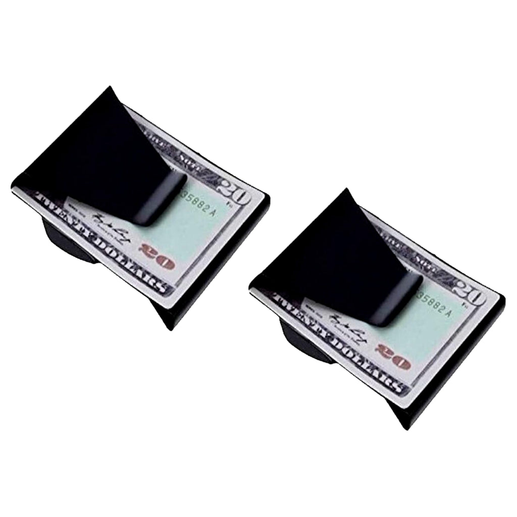 Slim Clip - Double Sided Money Clip! (Black Chrome) Two Pack