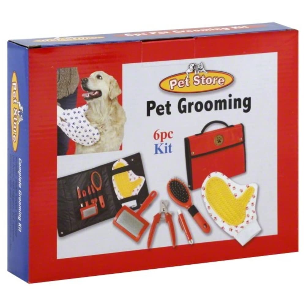 Pet Store Pet Grooming 6 Piece Kit (Red)