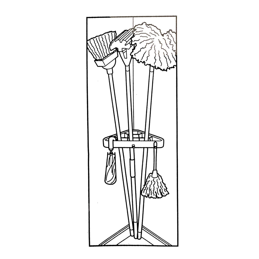 Corner Broom and Tool Holders (Set of 2)