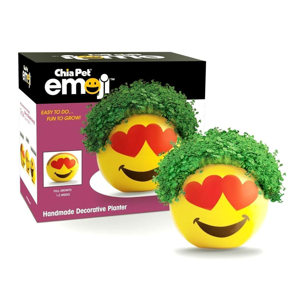 Chia Pet Planter - Emoji - Heart Eyes