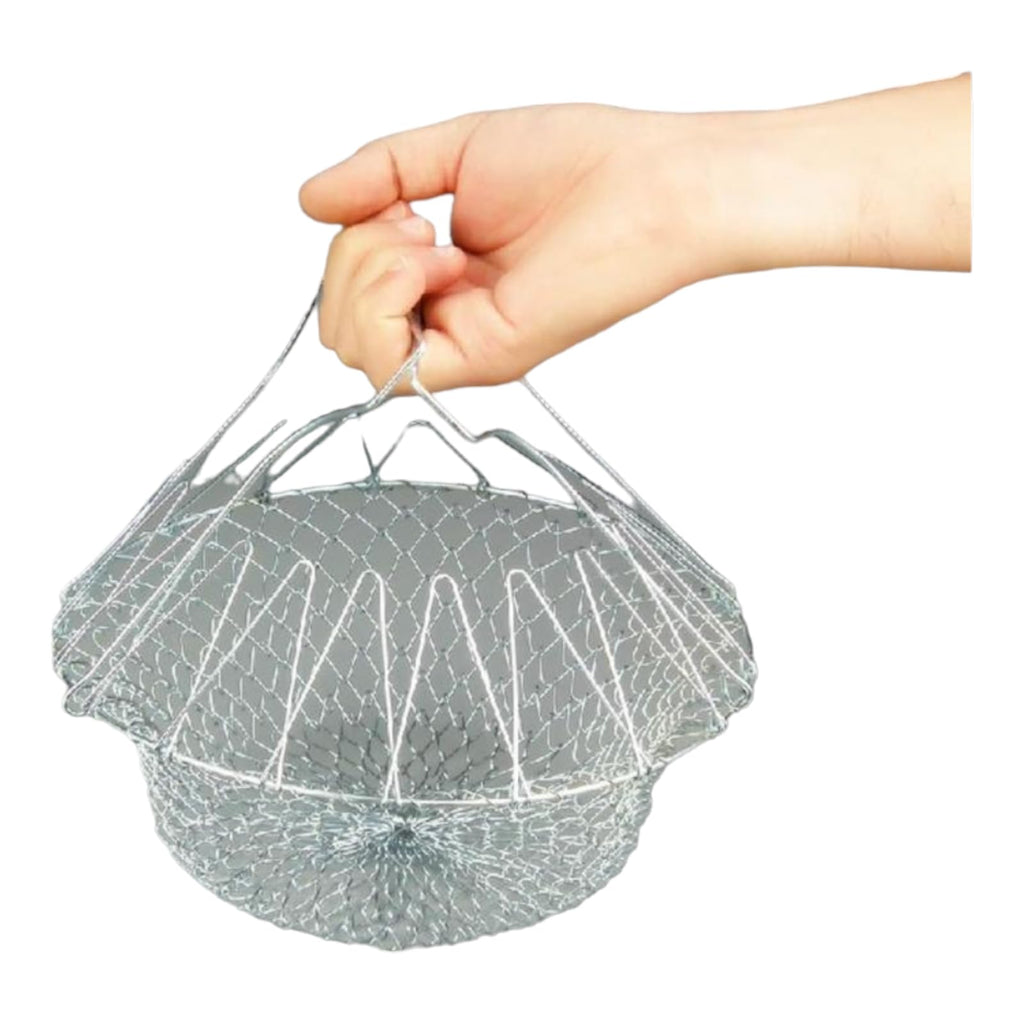 Chef Basket 12-in-1 Stainless Steel Strainer, Fryer, Steamer & Colander