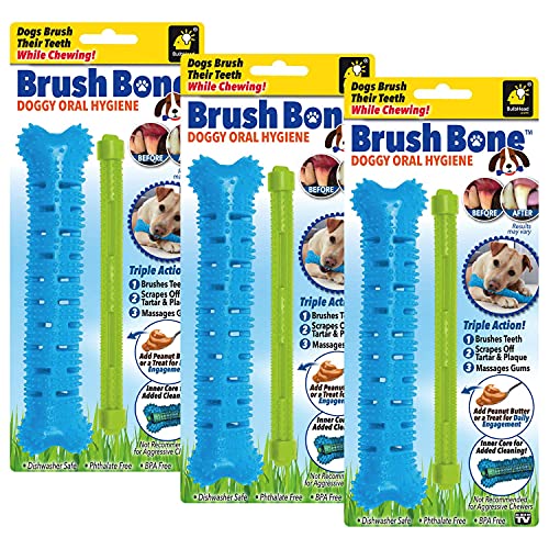 BrushBone - Dog Toothbrush Bone - Three Pack