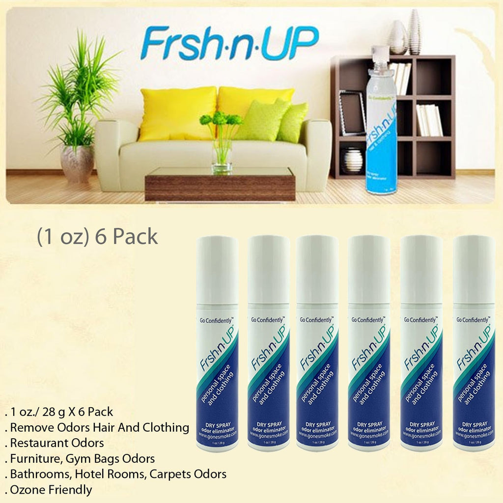 Frsh n Up Hair and Clothing Dry Spray Odor Eliminator (1 oz) 6 Pack