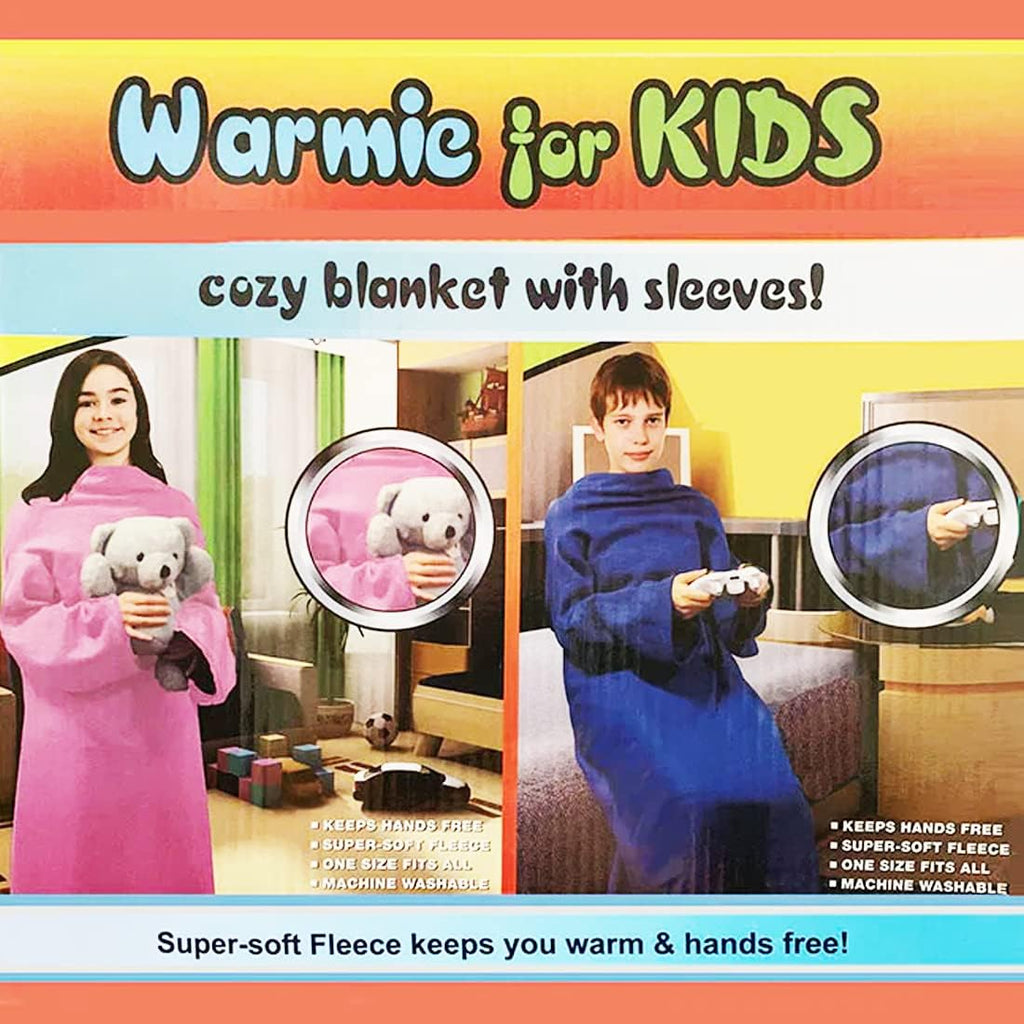 Warmie for Kids - Cozy Blank with Sleeves - Blue