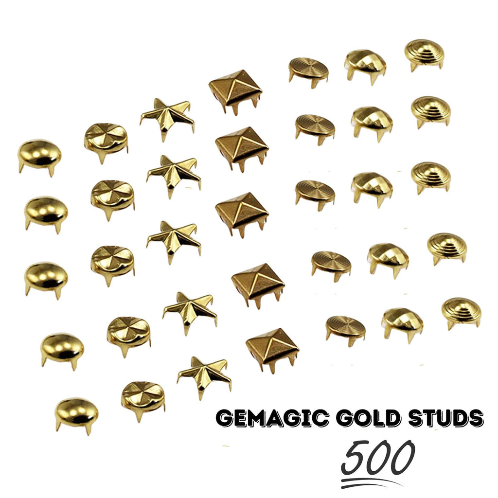 GeMagic Gold Studs - 500 pieces-  Assorted Pack