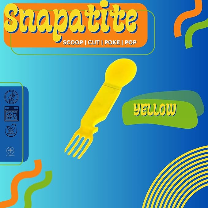 4-IN-1 Nylon Snapatite+ Utensil Set (Yellow - Single)