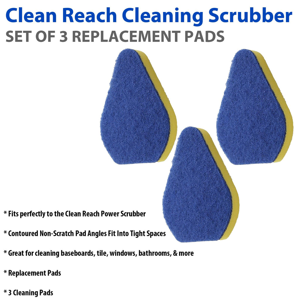 Clean Reach Cleaning Scrubber Replacement Pads – 3-Pack