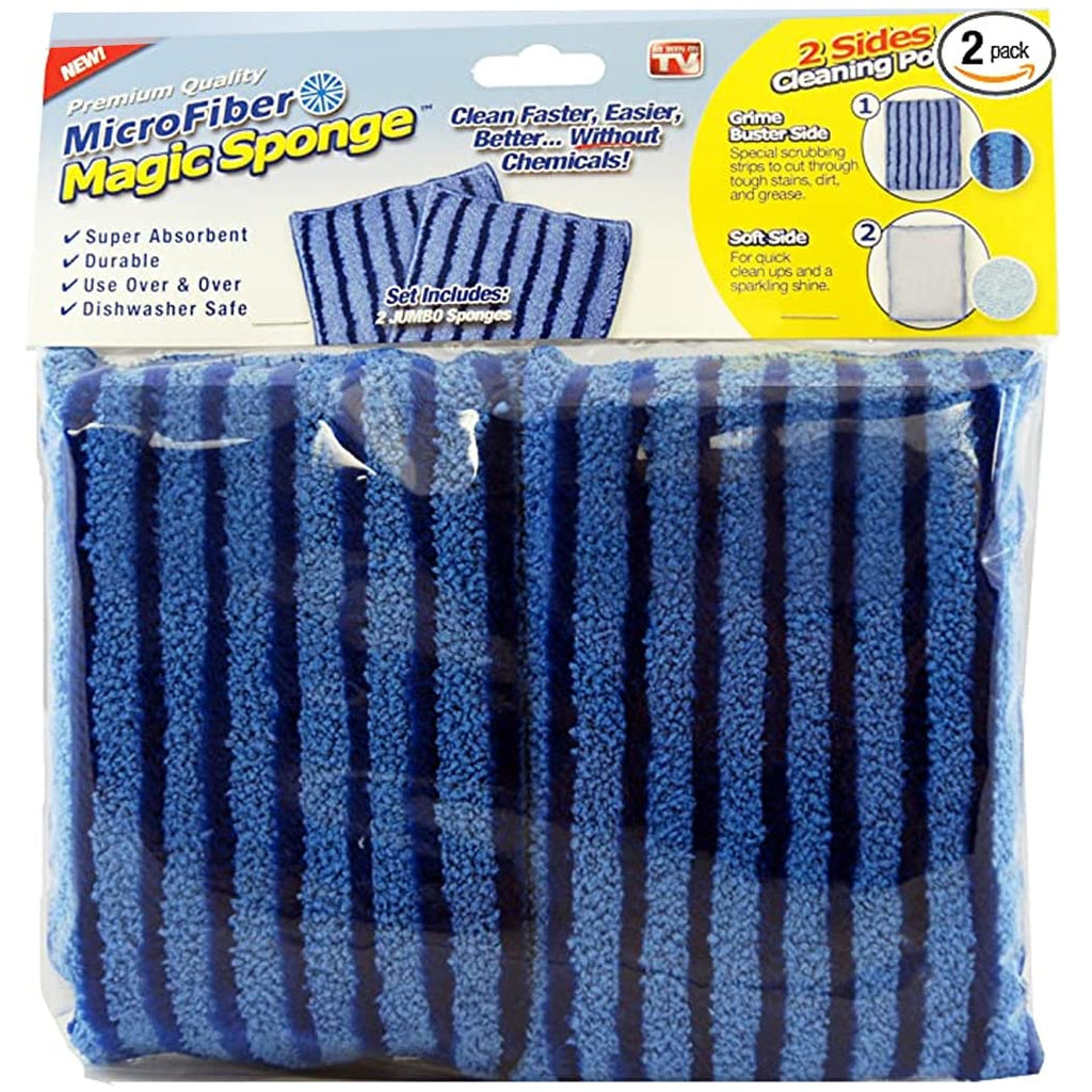 Microsponge Cleaner Magic Microfiber Cleaning Scrubbing Dishwasher Sponges – TVTimeDirect