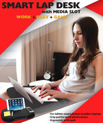 Smart Lap Desk with Media Slot (Pink)