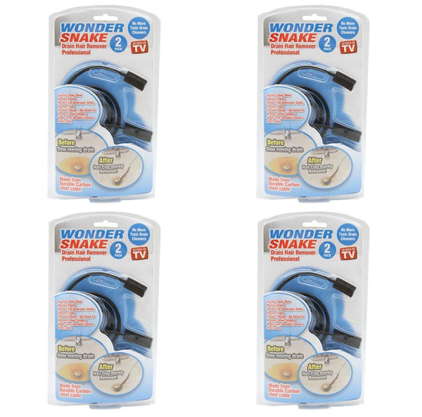 Wonder Snake - Drain Hair Removal Tool (4 Pack)