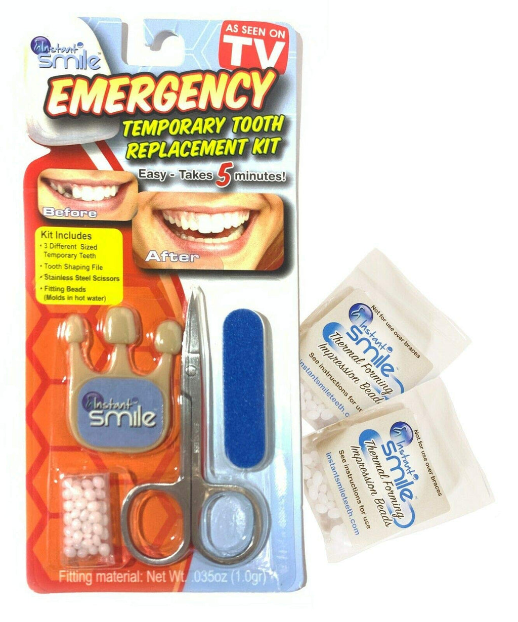 Instant Smile Emergency Temporary Tooth Replacement Kit -Dark