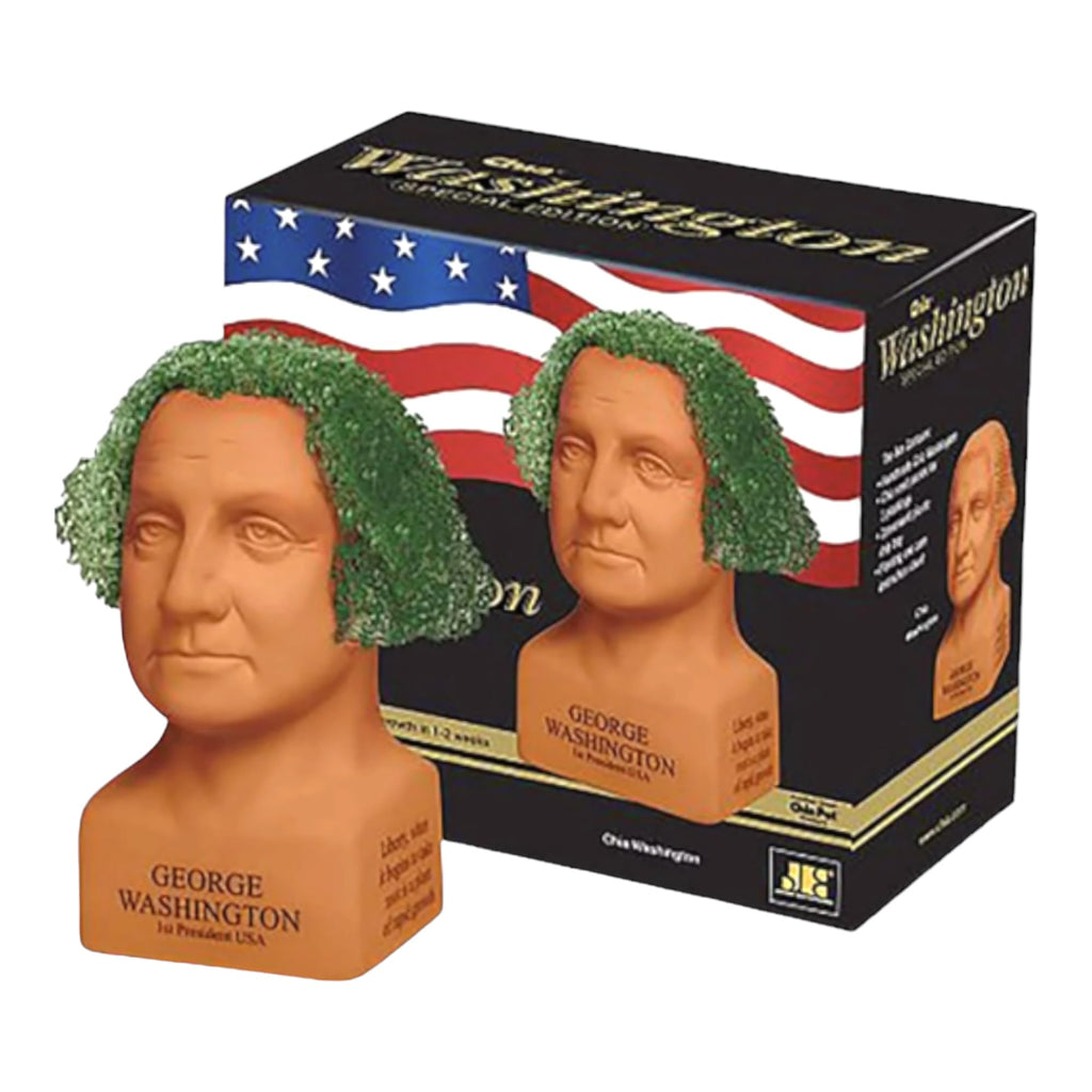 Chia Pet Planter - Freedom of Choice George Washington   - Determined