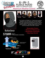 6-in-1 PolarEx EXTREME Fleece Hood in Charcoal - Multi-Function Design