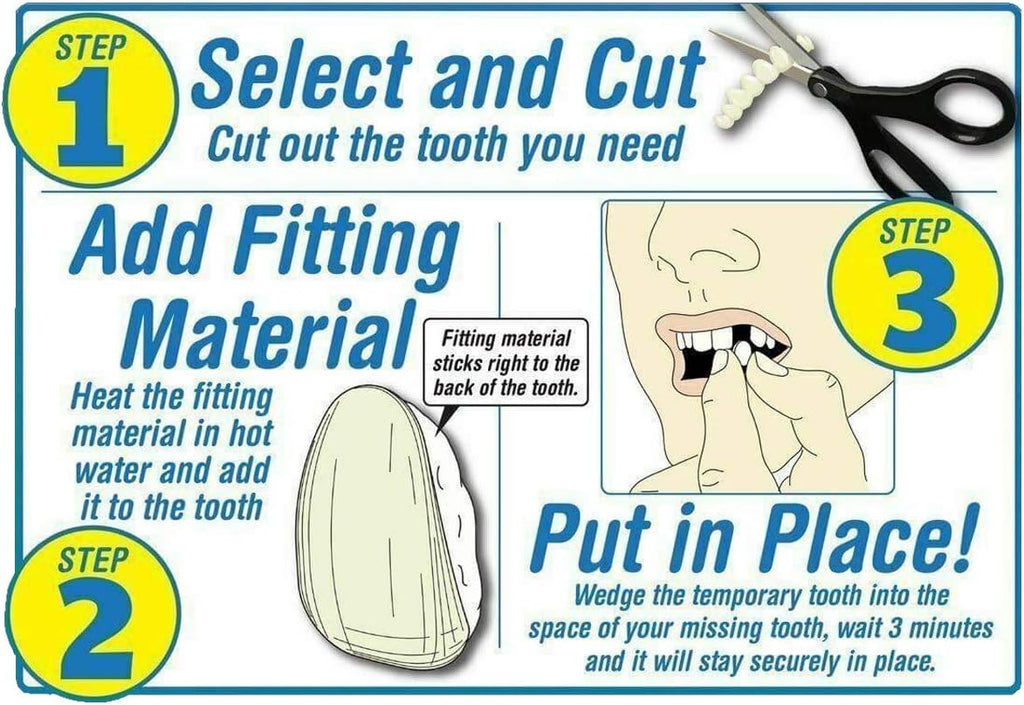 Instant Smile Select A Tooth Temporary Tooth Replacement Kit- Combo