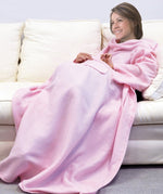 Cuddlee Blanket With Sleeves- Fleece Blanket (Hot Pink)