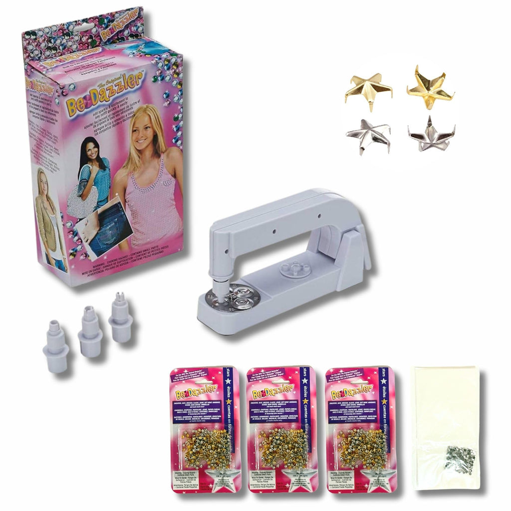 Bedazzler DELUXE - Gold & Silver  Stars Kit - 600 Star Studs