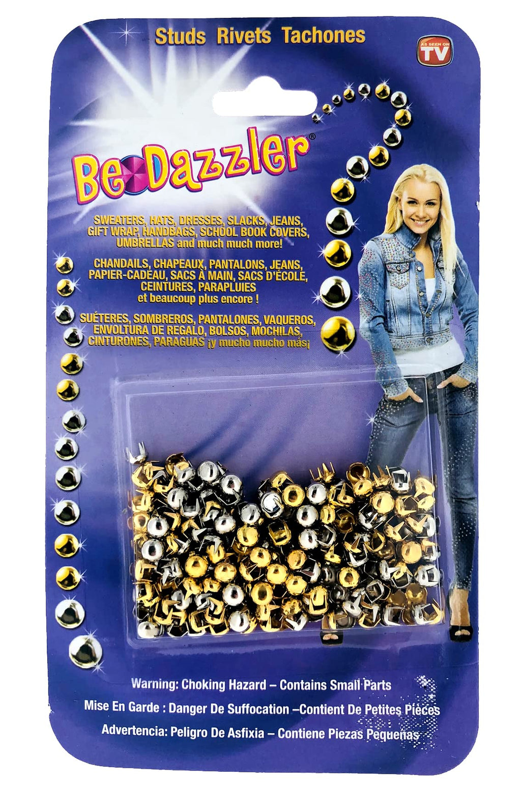 Be-Dazzler Gold and Silver Studs Refill – 300 Pieces