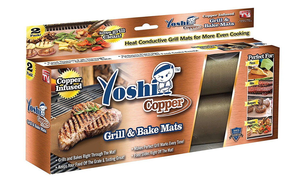 Yoshi Copper Grill and Bake Mat – Ideal for Grilling and Baking