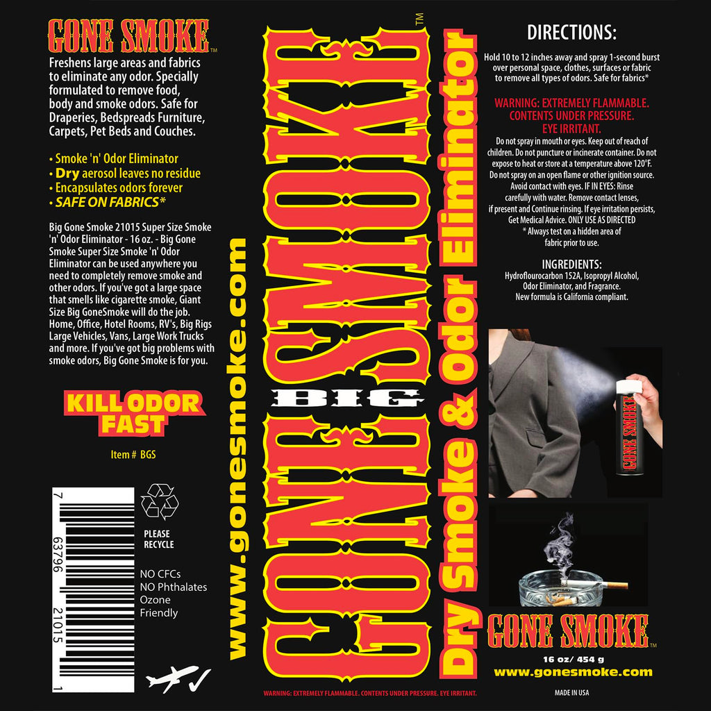Big Gone Smoke- Dry Smoke & Odor Eliminator, 16 oz.