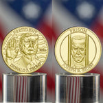 Donald Trump 2024 Commemorative Coin Gold Collectible Display Case Certificate